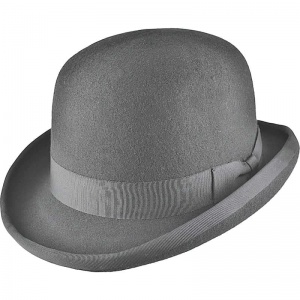 Boys Grey Premium Wool Classic Bowler Hat
